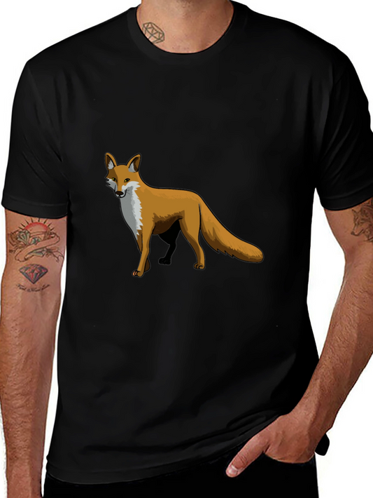 Mens Black Fox Graphic T-Shirt