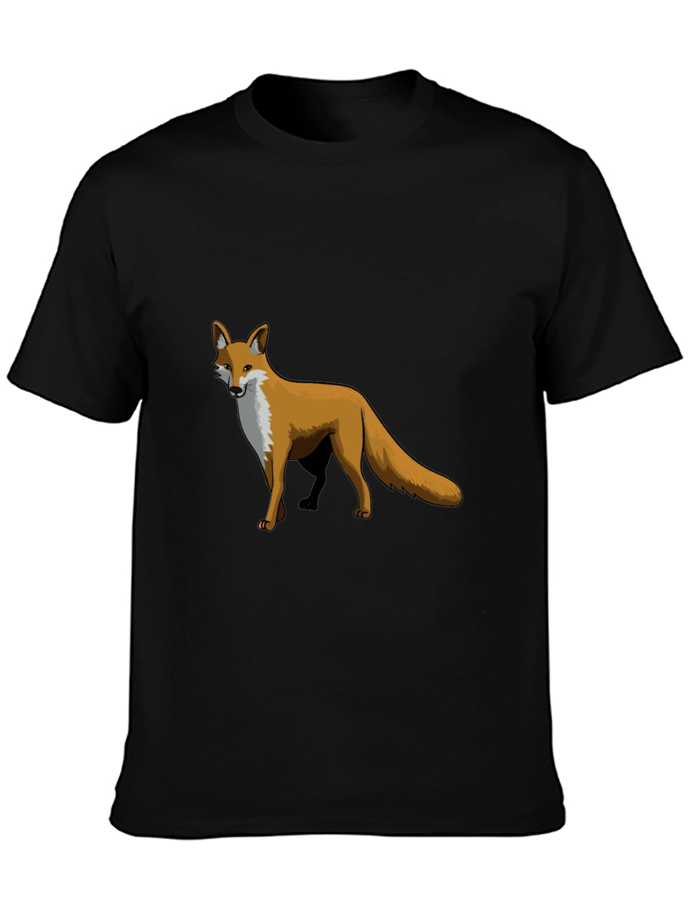 Mens Black Fox Graphic T-Shirt