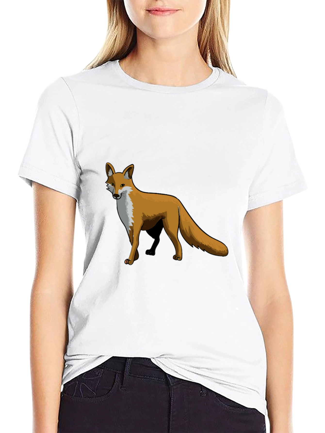 Mens Black Fox Graphic T-Shirt