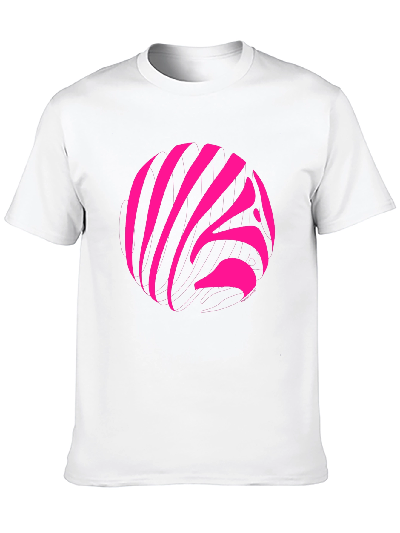 Vibrant Pink Zebra Print Crew Neck T-Shirt