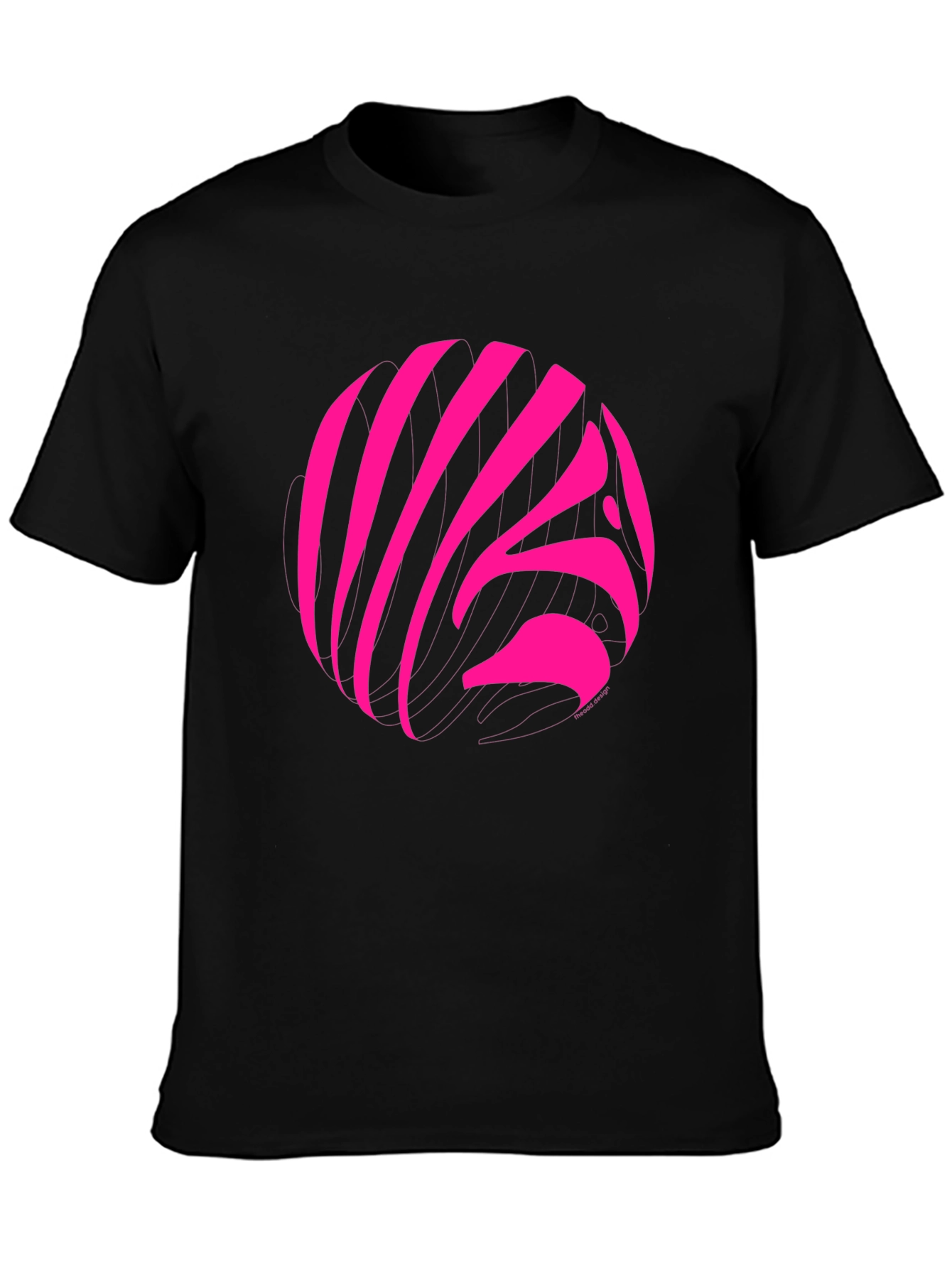 Vibrant Pink Zebra Print Crew Neck T-Shirt