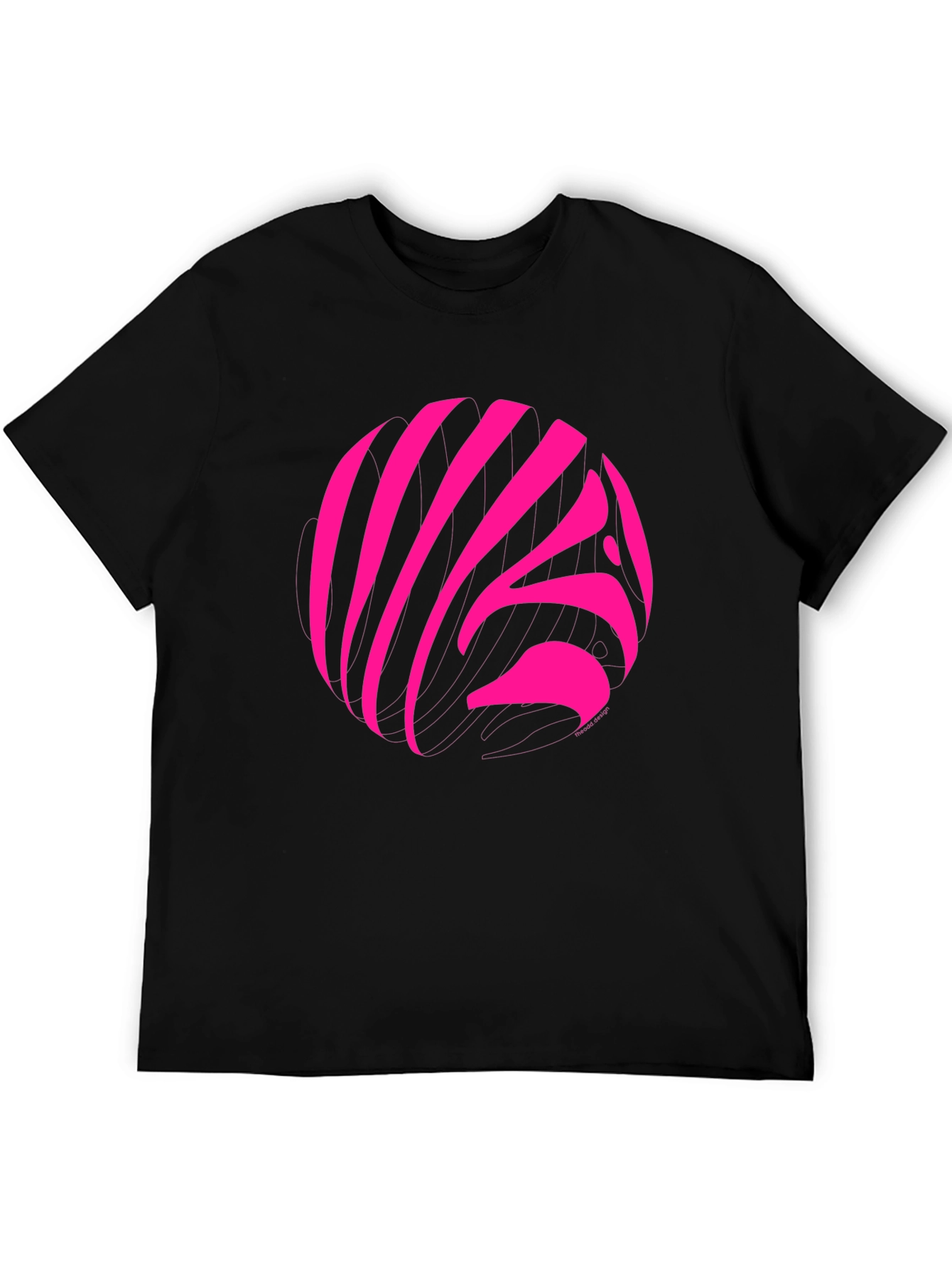 Vibrant Pink Zebra Print Crew Neck T-Shirt