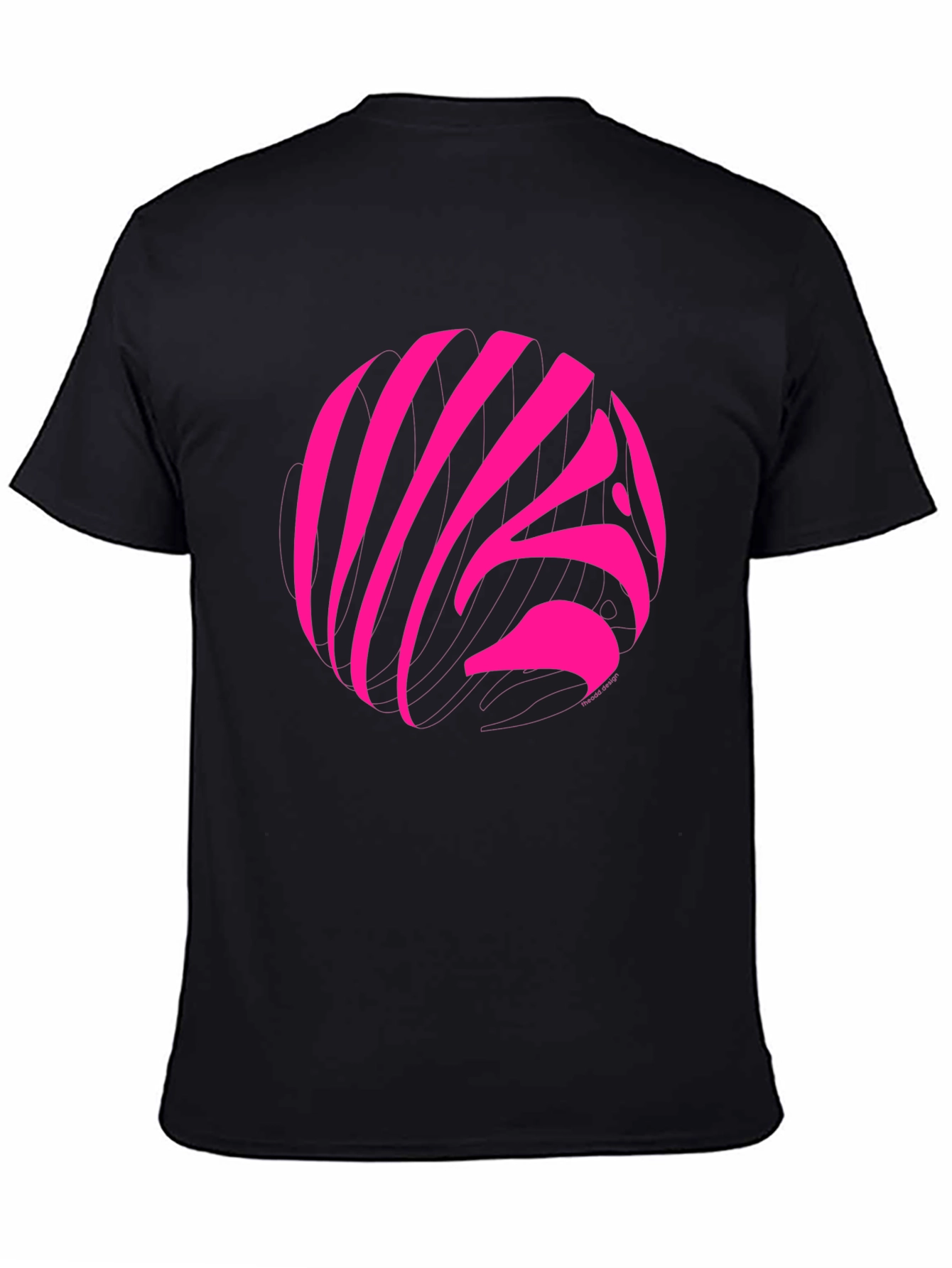 Vibrant Pink Zebra Print Crew Neck T-Shirt