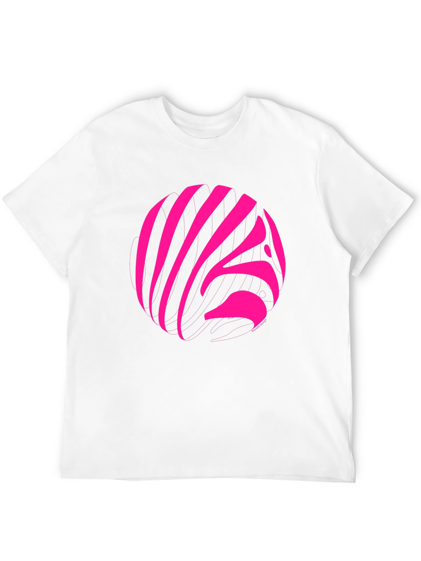 Vibrant Pink Zebra Print Crew Neck T-Shirt