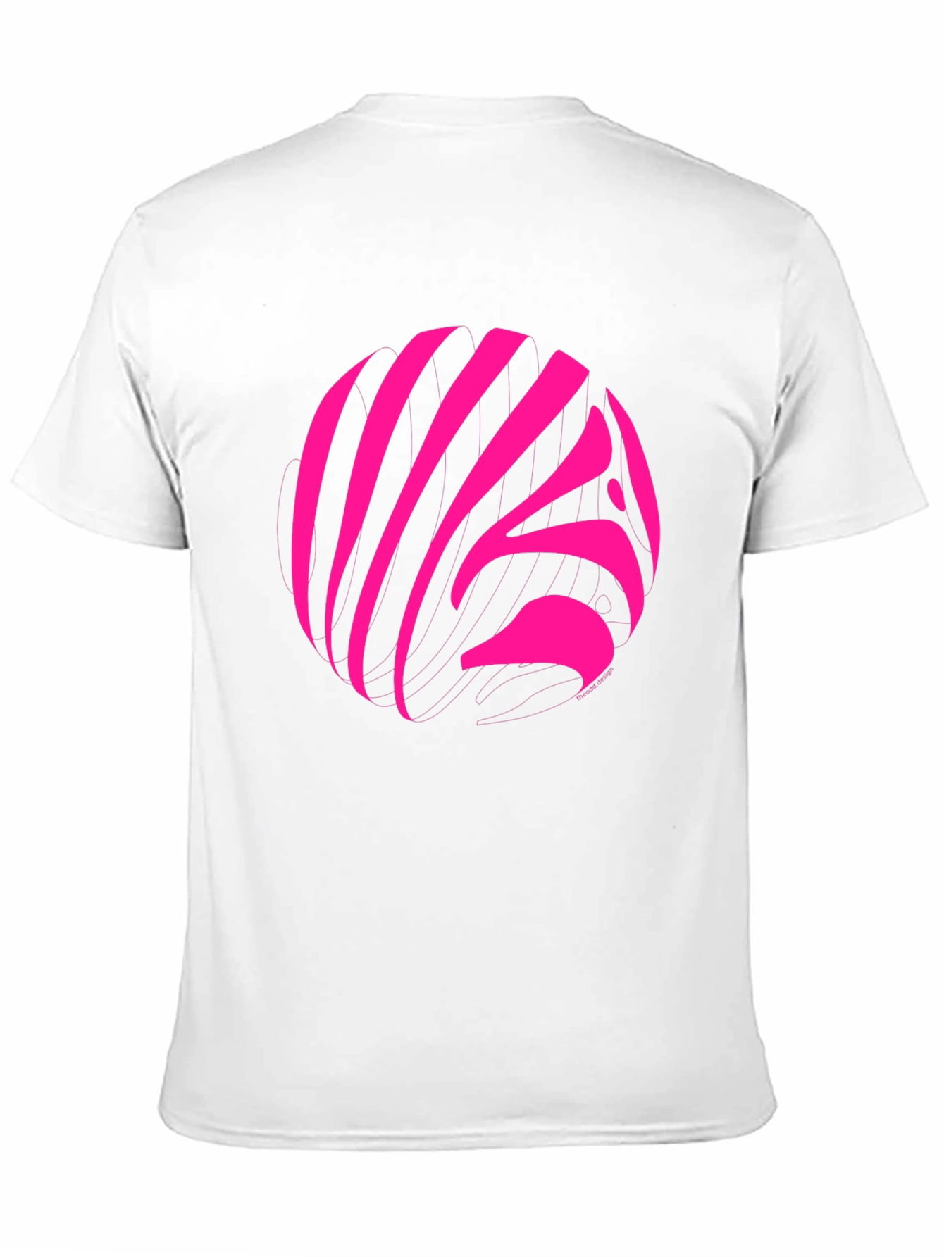 Vibrant Pink Zebra Print Crew Neck T-Shirt