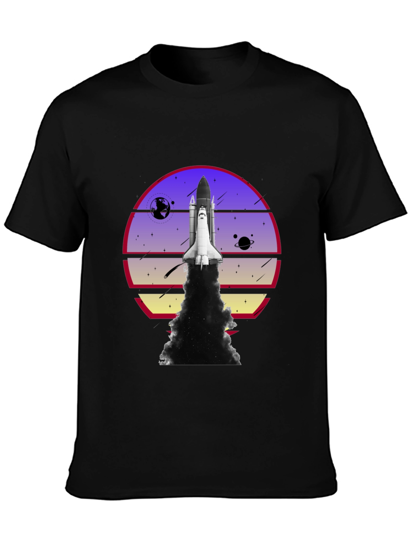 Space Shuttle Launch Graphic T-Shirt