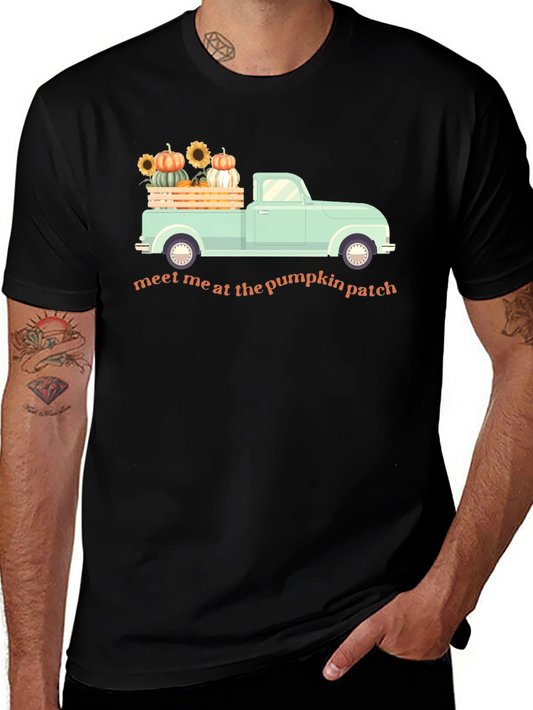 Pumpkin Patch Truck T-Shirt Fall Harvest Graphic Tee