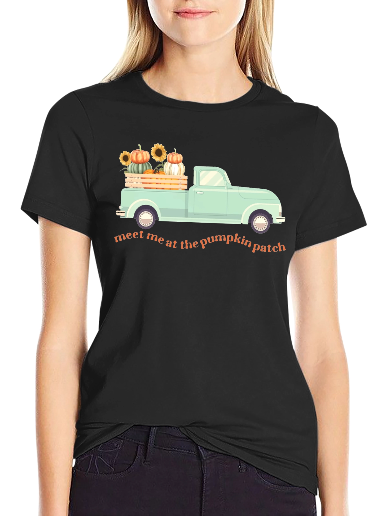 Pumpkin Patch Truck T-Shirt Fall Harvest Graphic Tee
