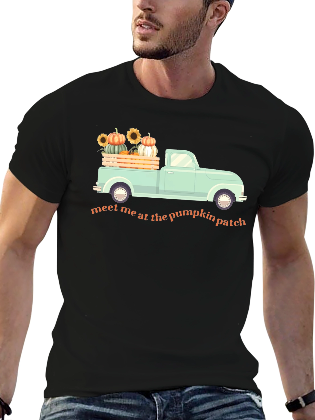 Pumpkin Patch Truck T-Shirt Fall Harvest Graphic Tee