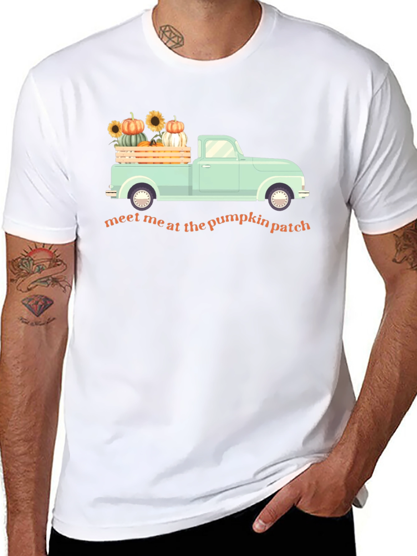 Pumpkin Patch Truck T-Shirt Fall Harvest Graphic Tee