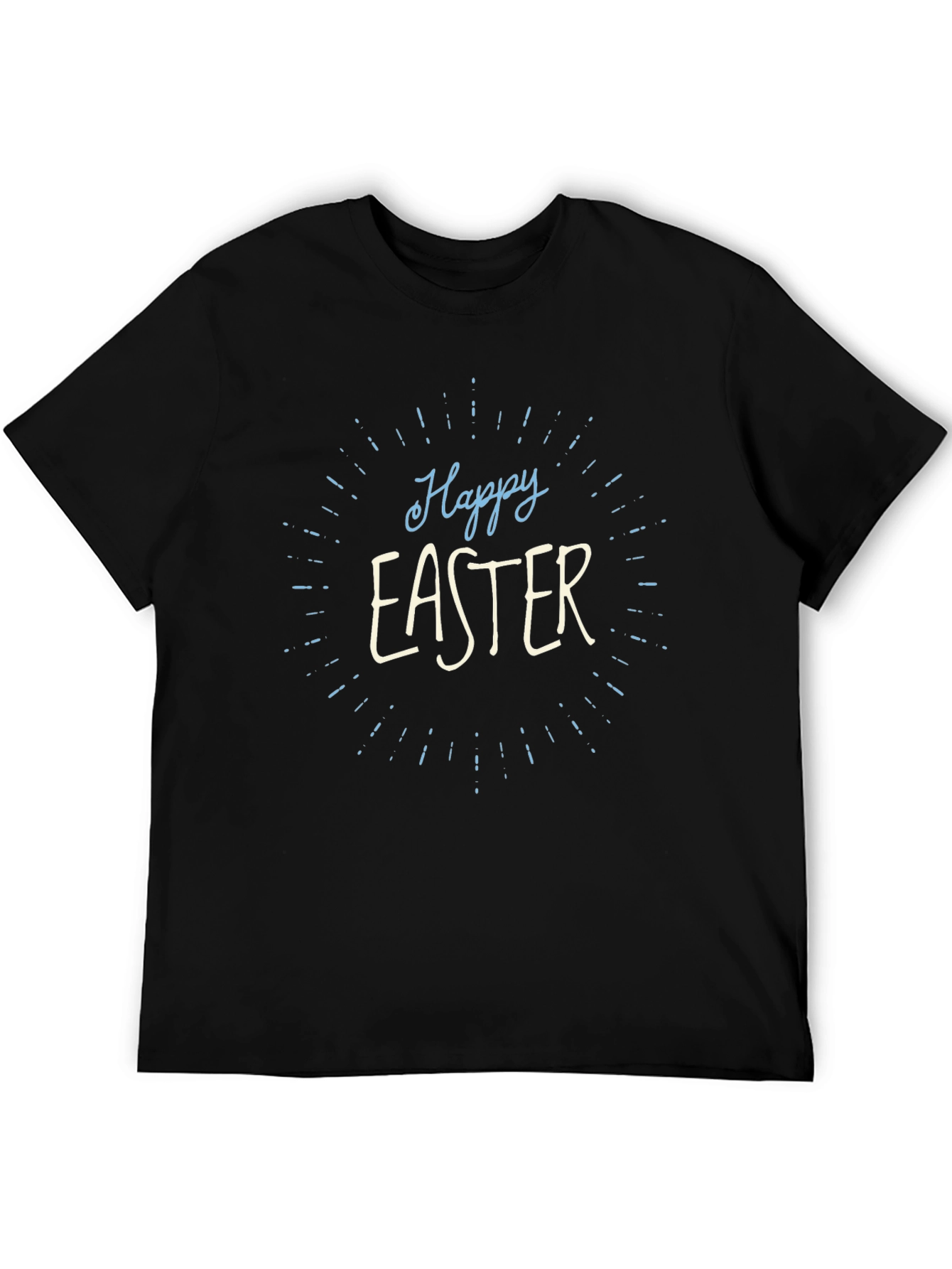 Happy Easter T-Shirt Black Casual Tee