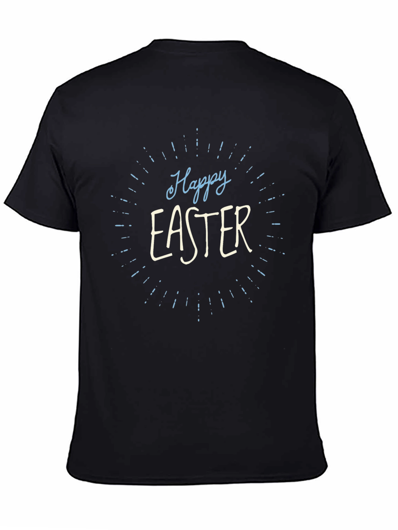 Happy Easter T-Shirt Black Casual Tee