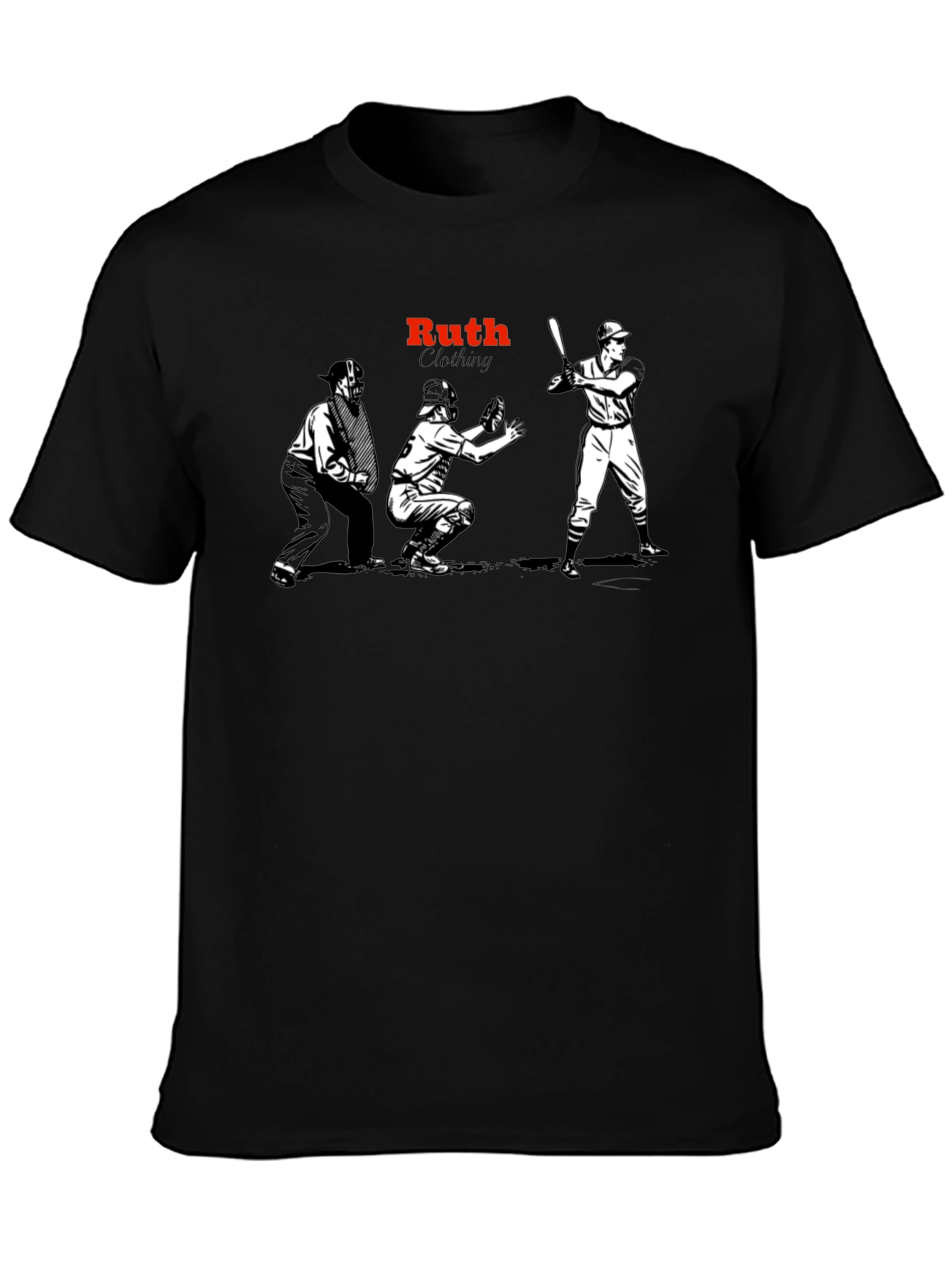 Ruth Clothing Baseball Graphic Tee - Black