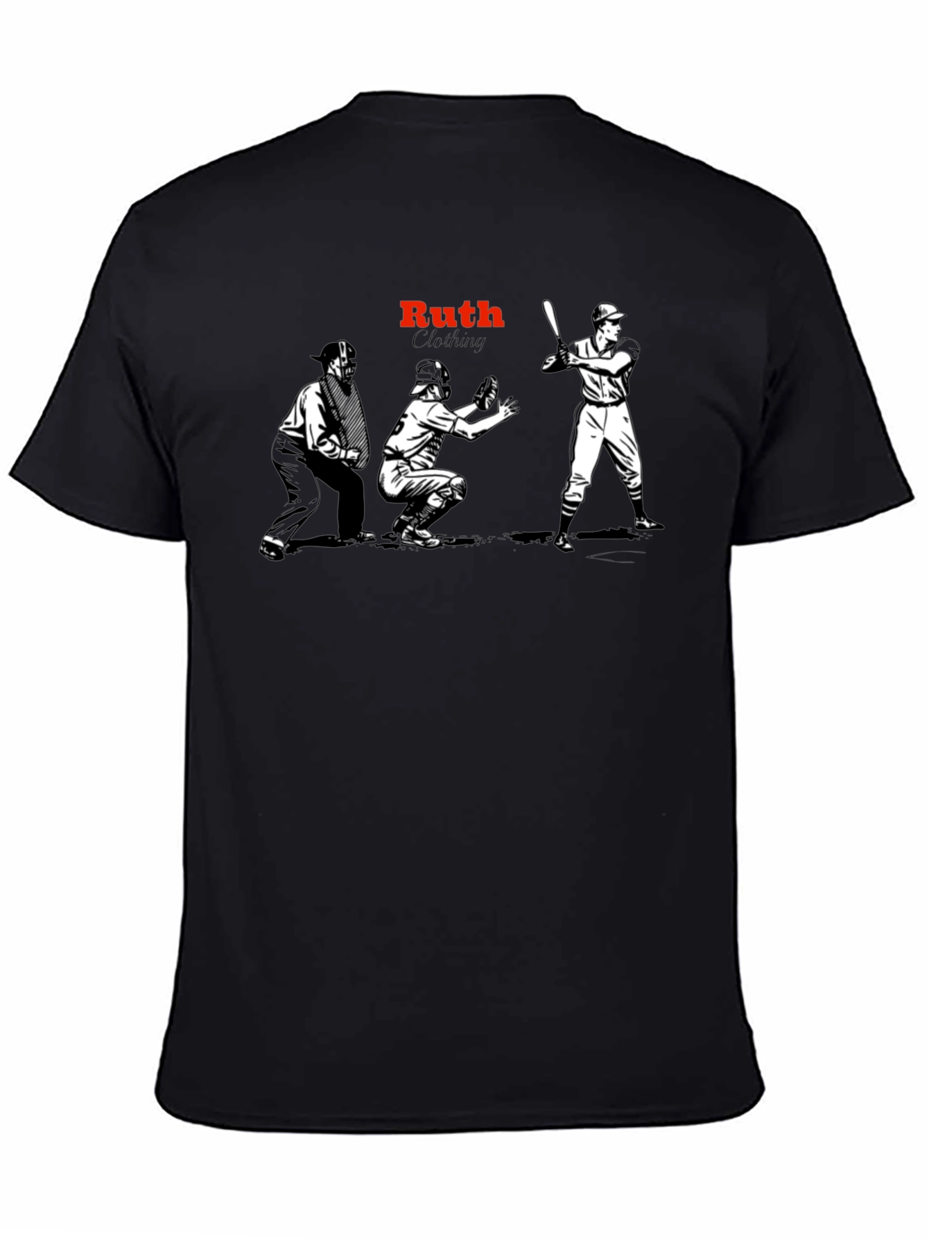 Ruth Clothing Baseball Graphic Tee - Black