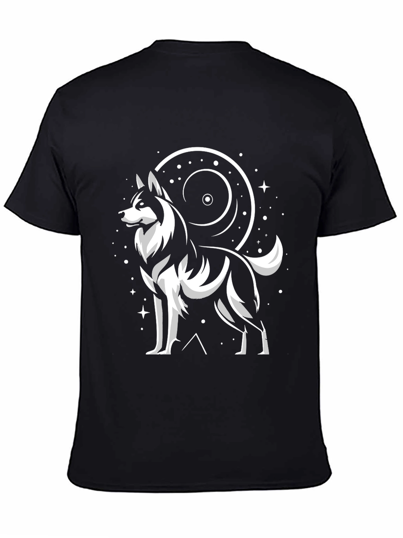Husky Galaxy Graphic T-Shirt - Stylish Unisex Tee