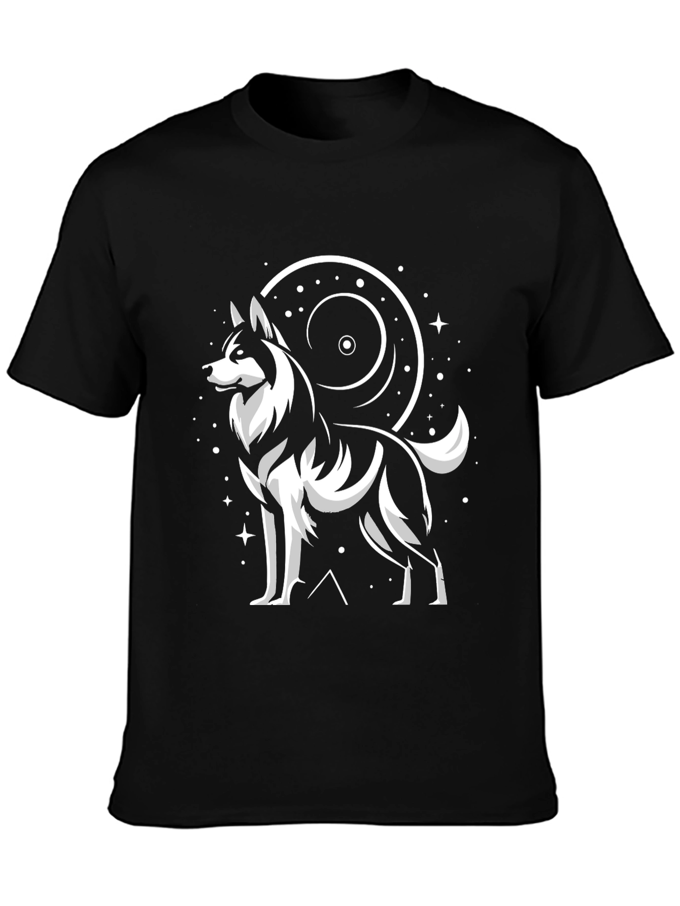 Husky Galaxy Graphic T-Shirt - Stylish Unisex Tee