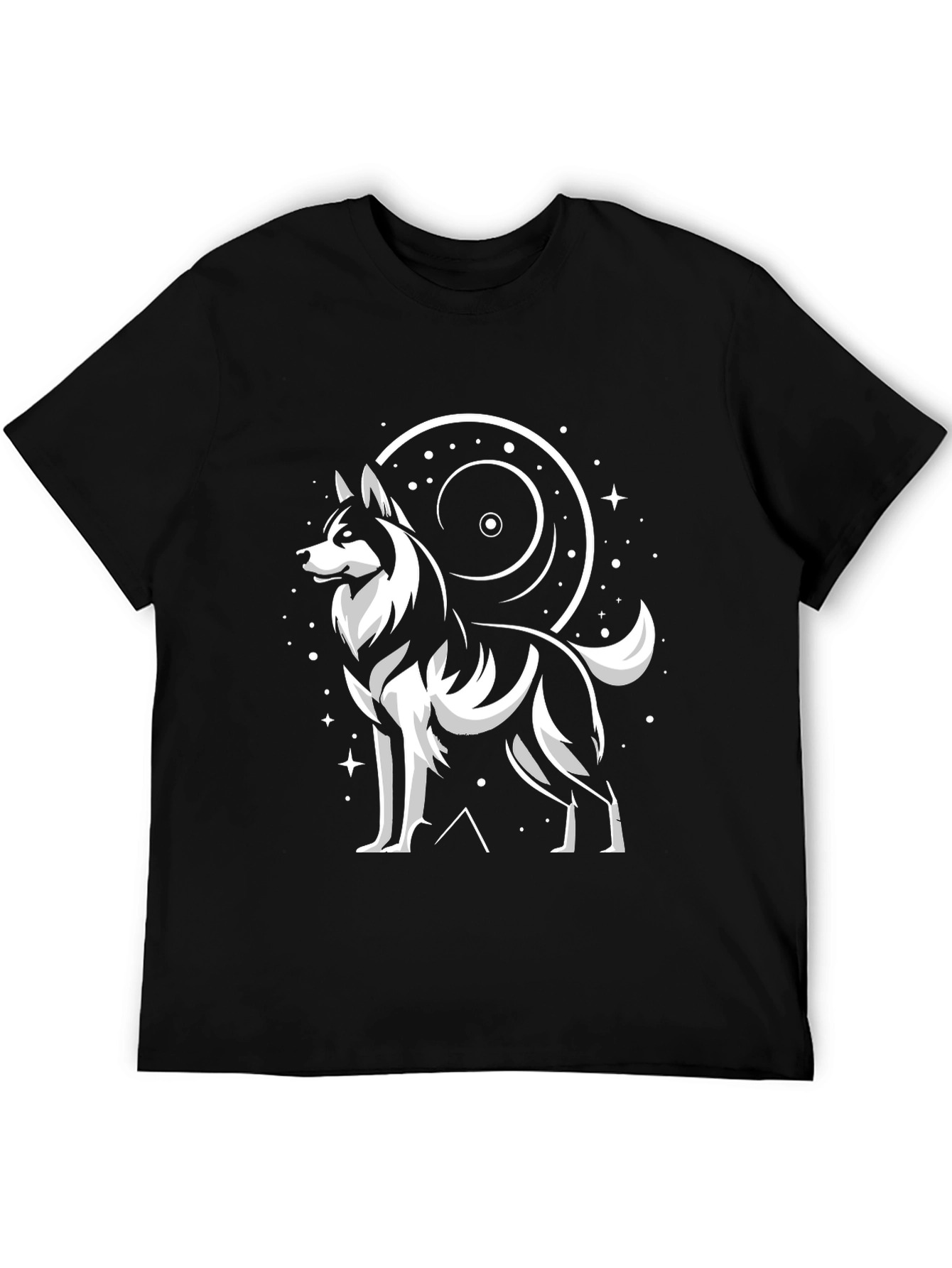 Husky Galaxy Graphic T-Shirt - Stylish Unisex Tee