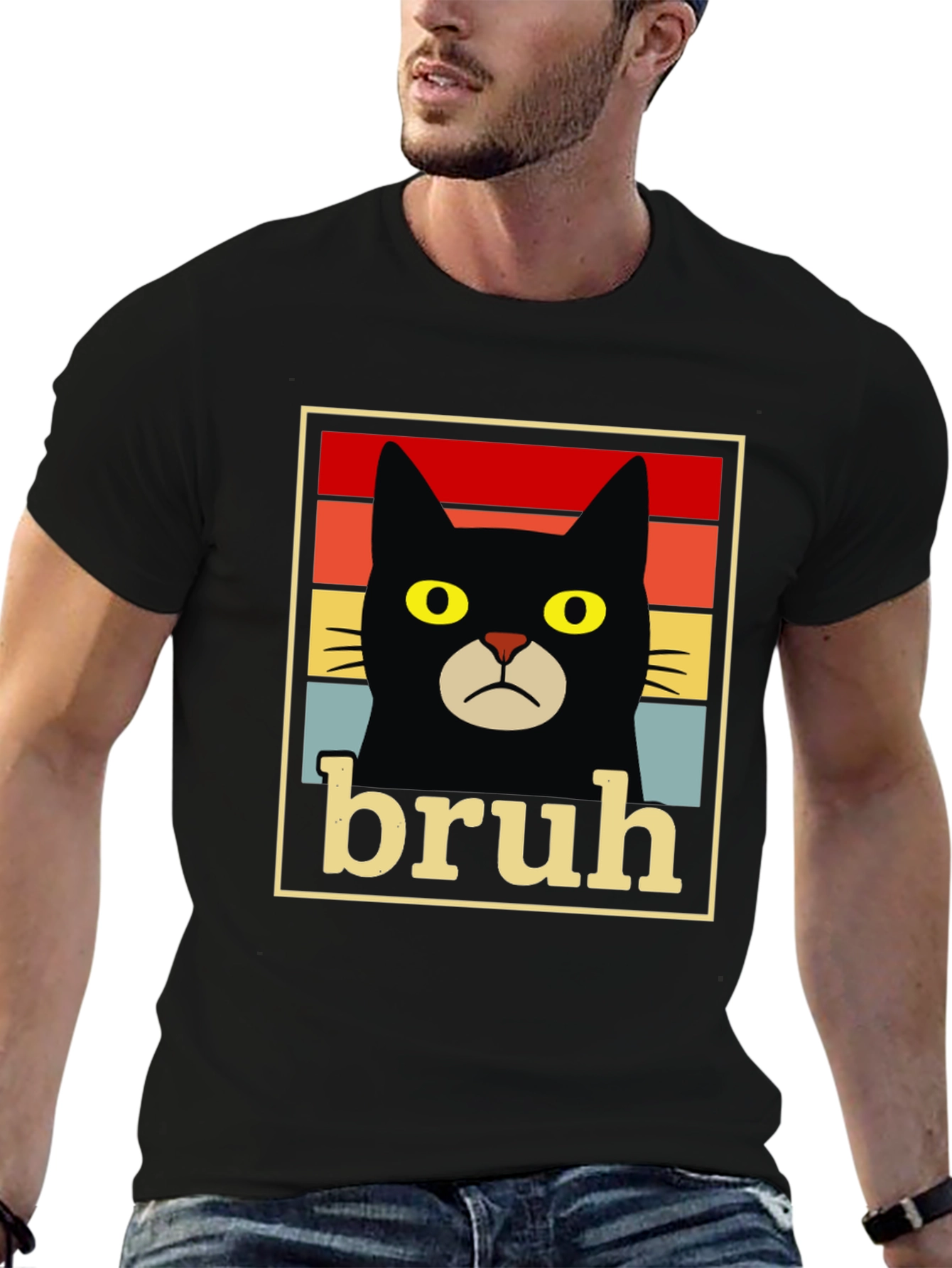 Bruh Cat T-Shirt - Funny Graphic Tee