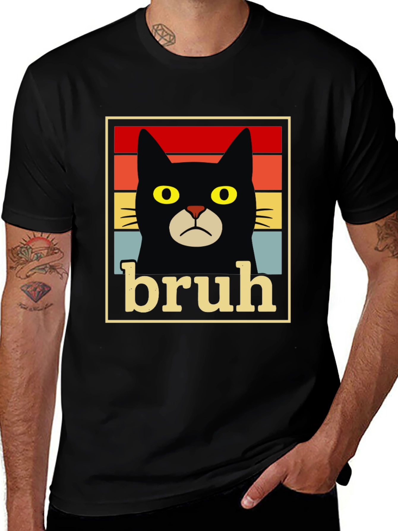 Bruh Cat T-Shirt - Funny Graphic Tee