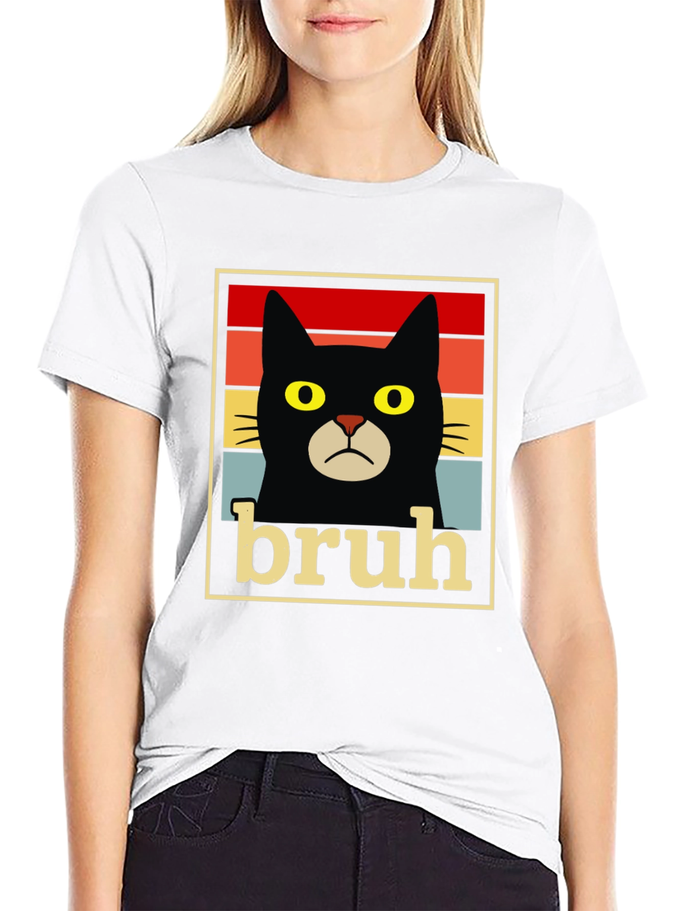 Bruh Cat T-Shirt - Funny Graphic Tee