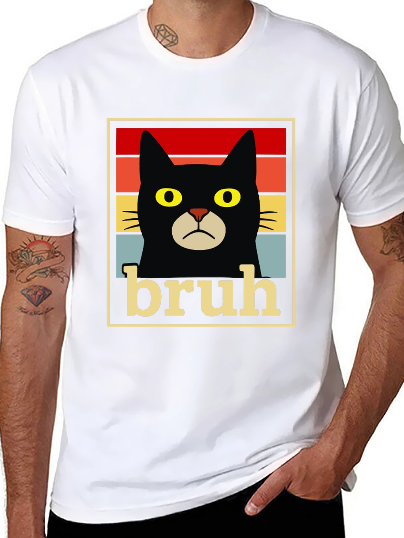 Bruh Cat T-Shirt - Funny Graphic Tee