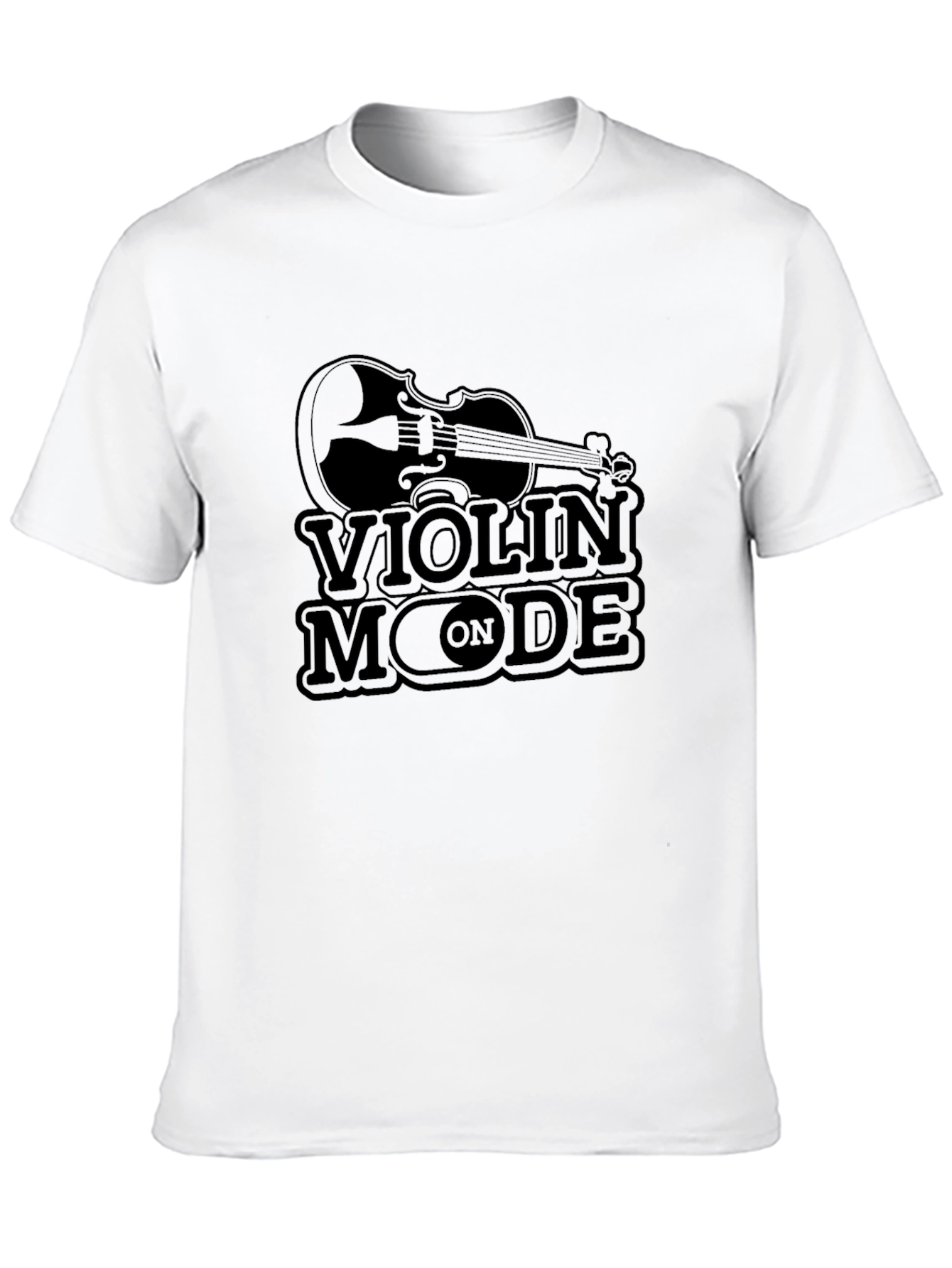 Violin Mode On Black T-Shirt