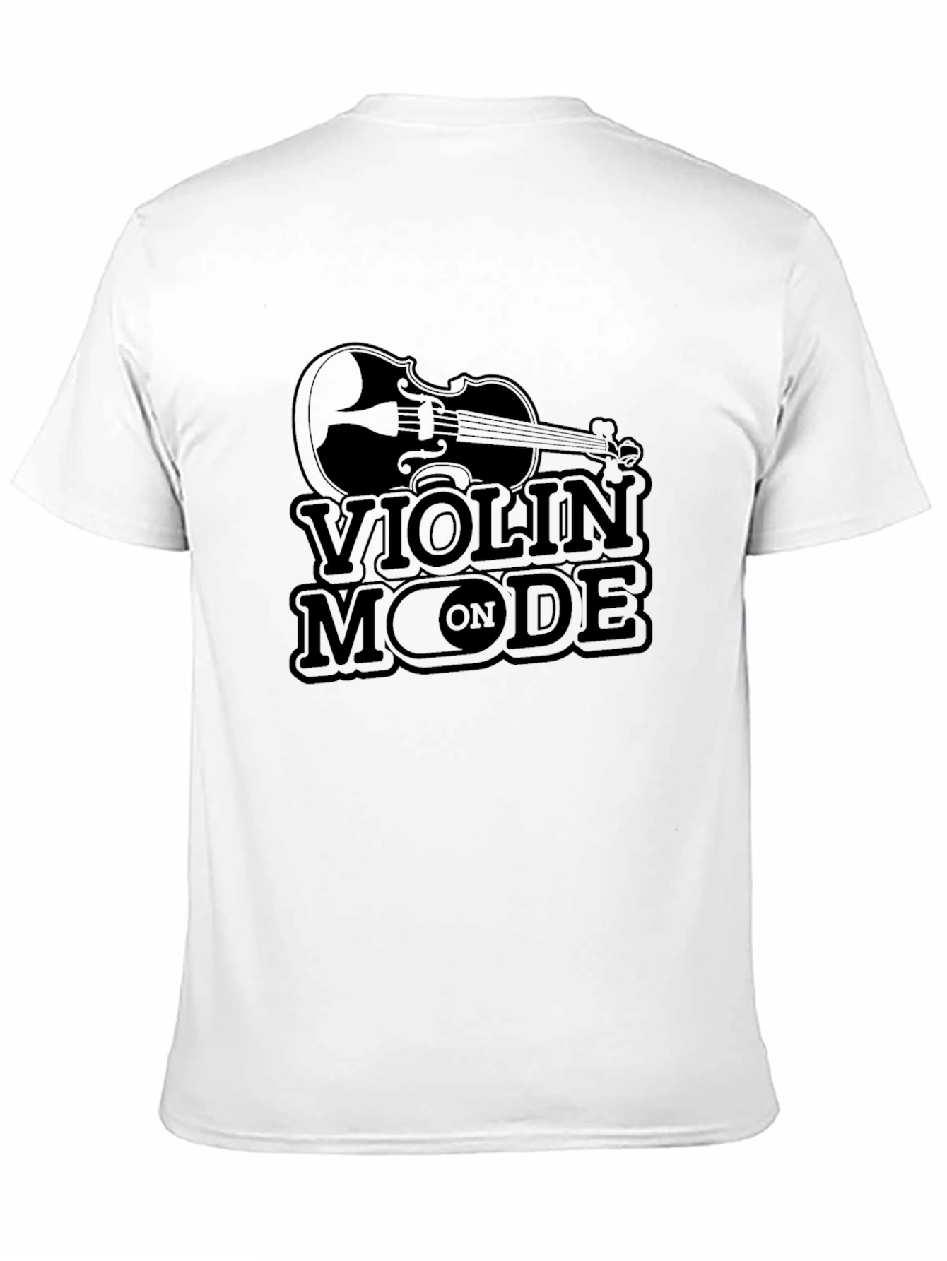 Violin Mode On Black T-Shirt