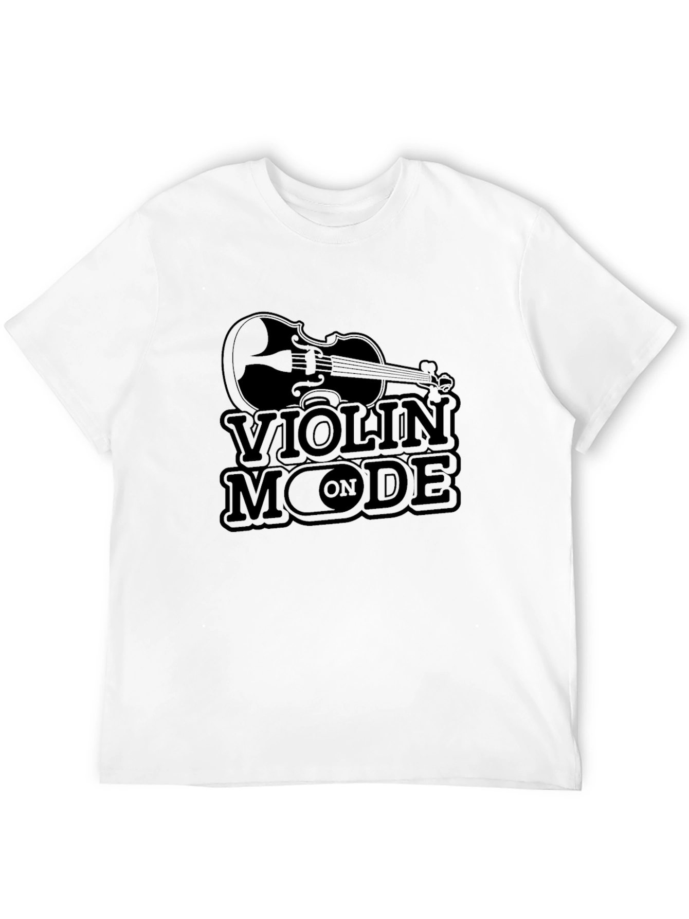 Violin Mode On Black T-Shirt