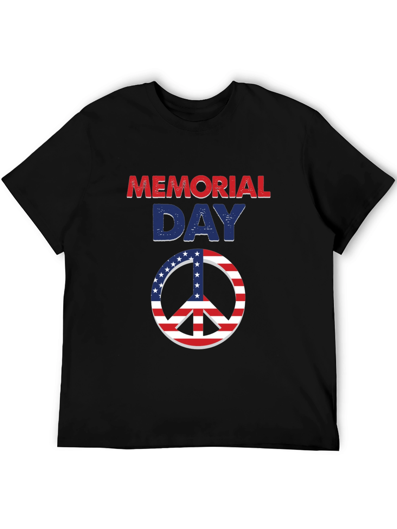 Memorial Day Peace Sign T-Shirt Patriotic Design