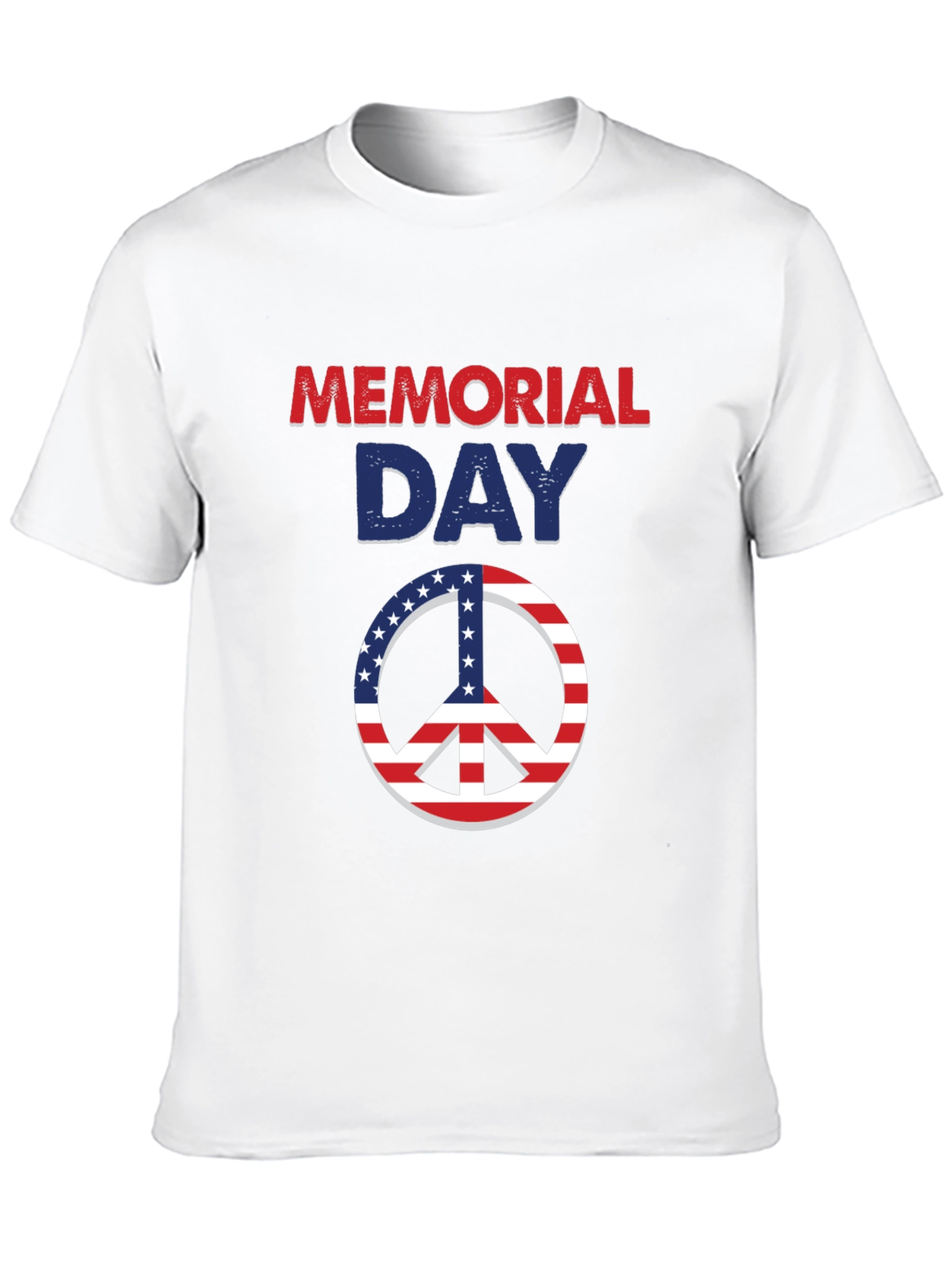 Memorial Day Peace Sign T-Shirt Patriotic Design