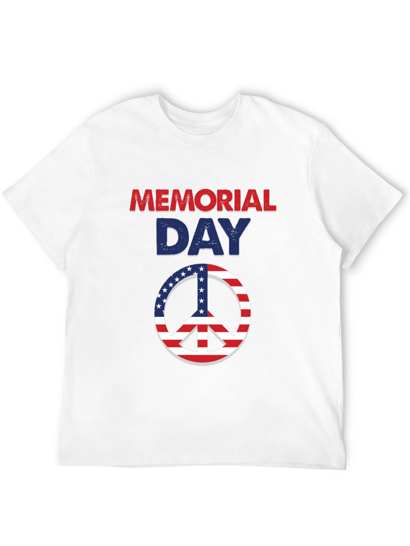 Memorial Day Peace Sign T-Shirt Patriotic Design