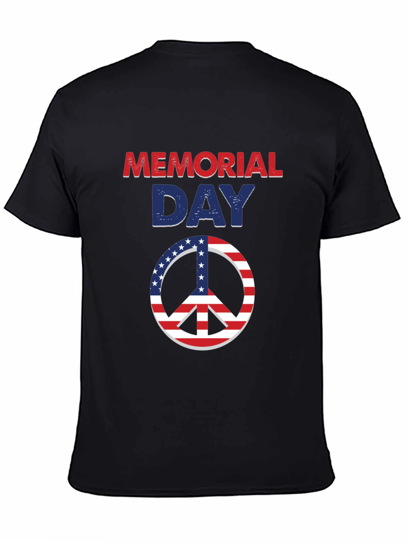 Memorial Day Peace Sign T-Shirt Patriotic Design