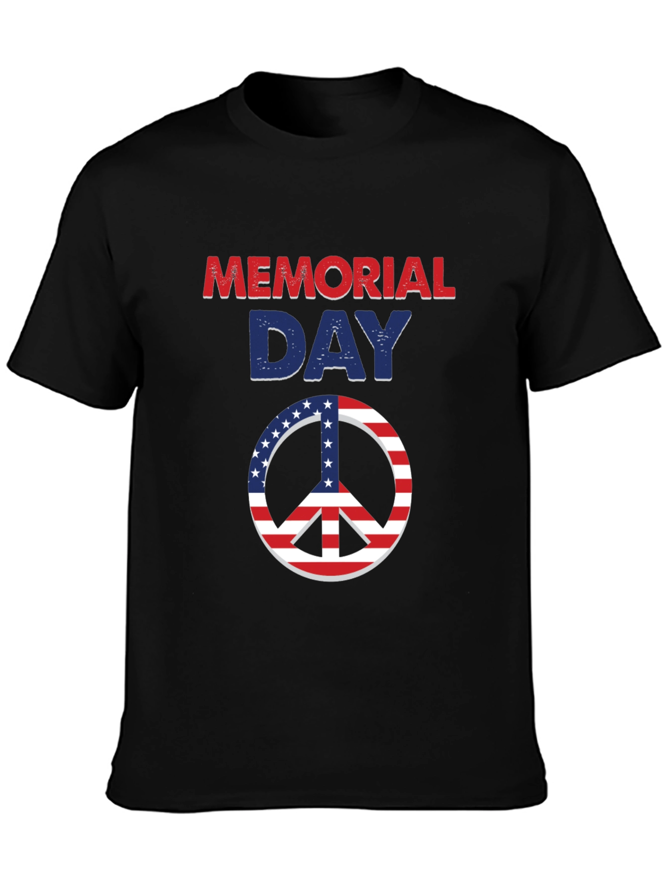 Memorial Day Peace Sign T-Shirt Patriotic Design