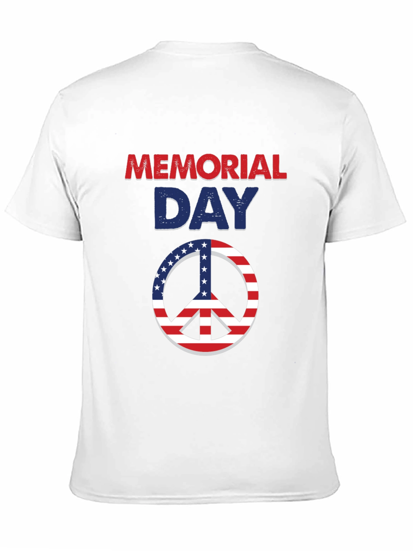 Memorial Day Peace Sign T-Shirt Patriotic Design