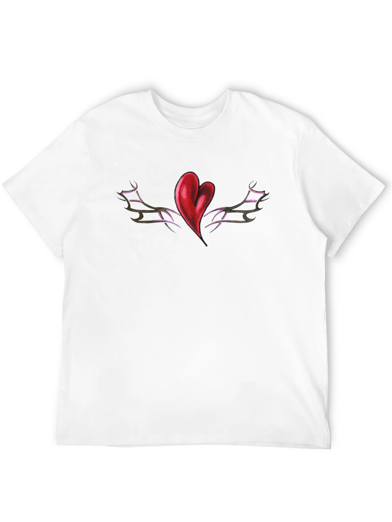Heart & Vine Graphic Tee - Black