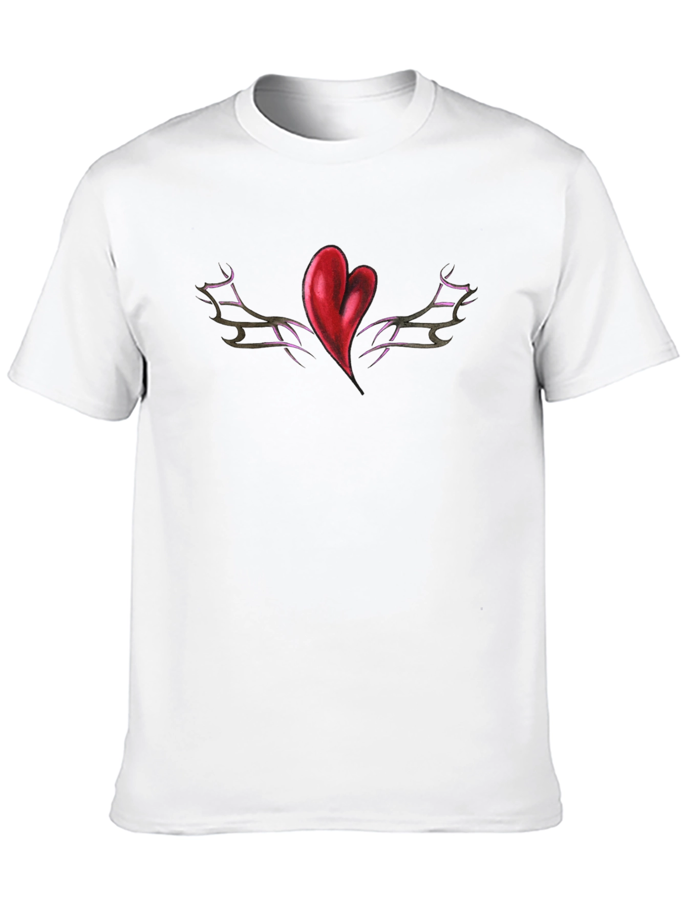 Heart & Vine Graphic Tee - Black