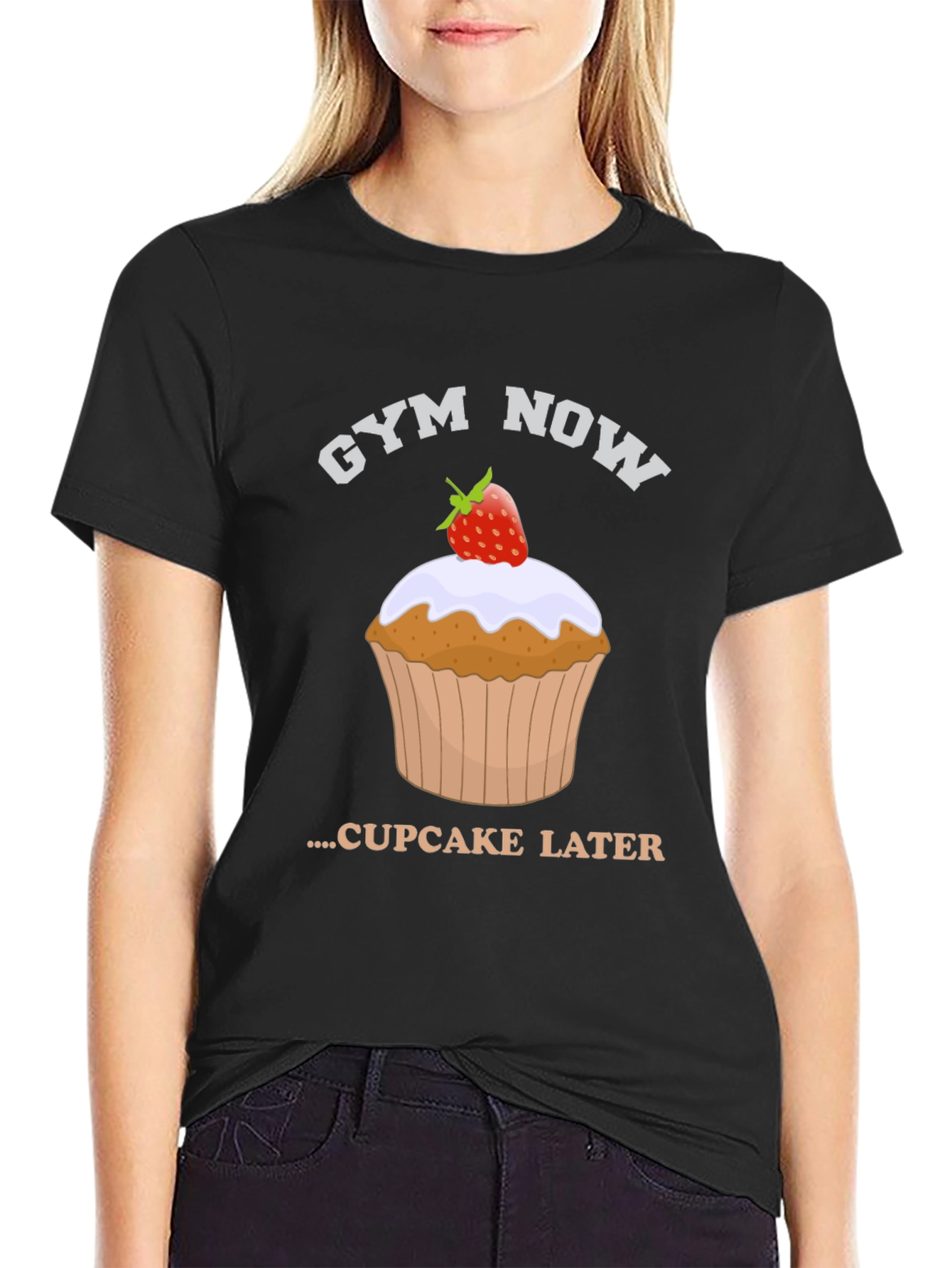 Gym Now Cupcake Later Graphic Tee