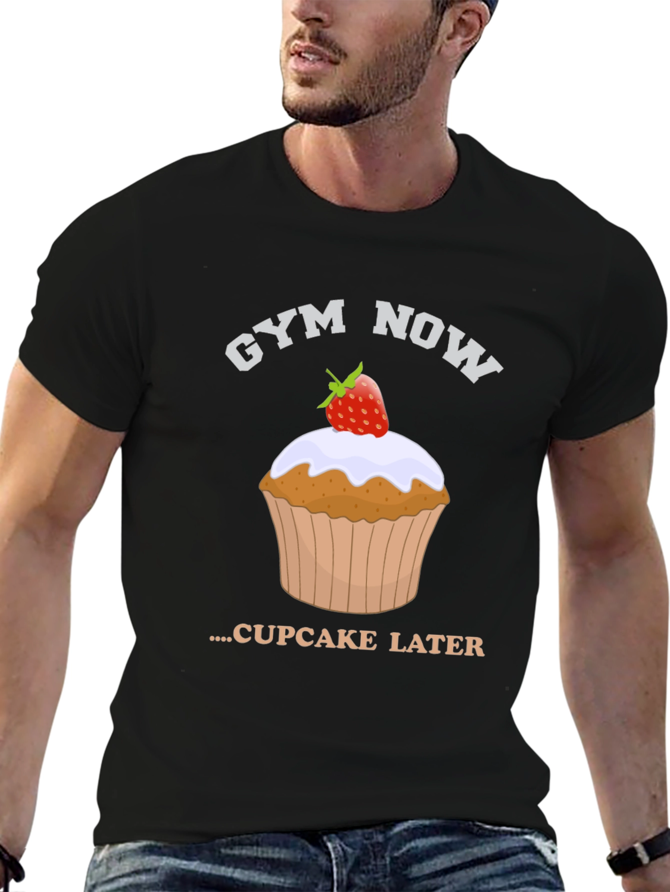 Gym Now Cupcake Later Graphic Tee