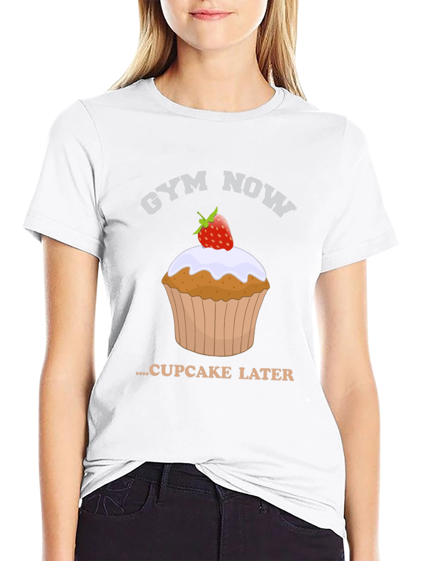 Gym Now Cupcake Later Graphic Tee
