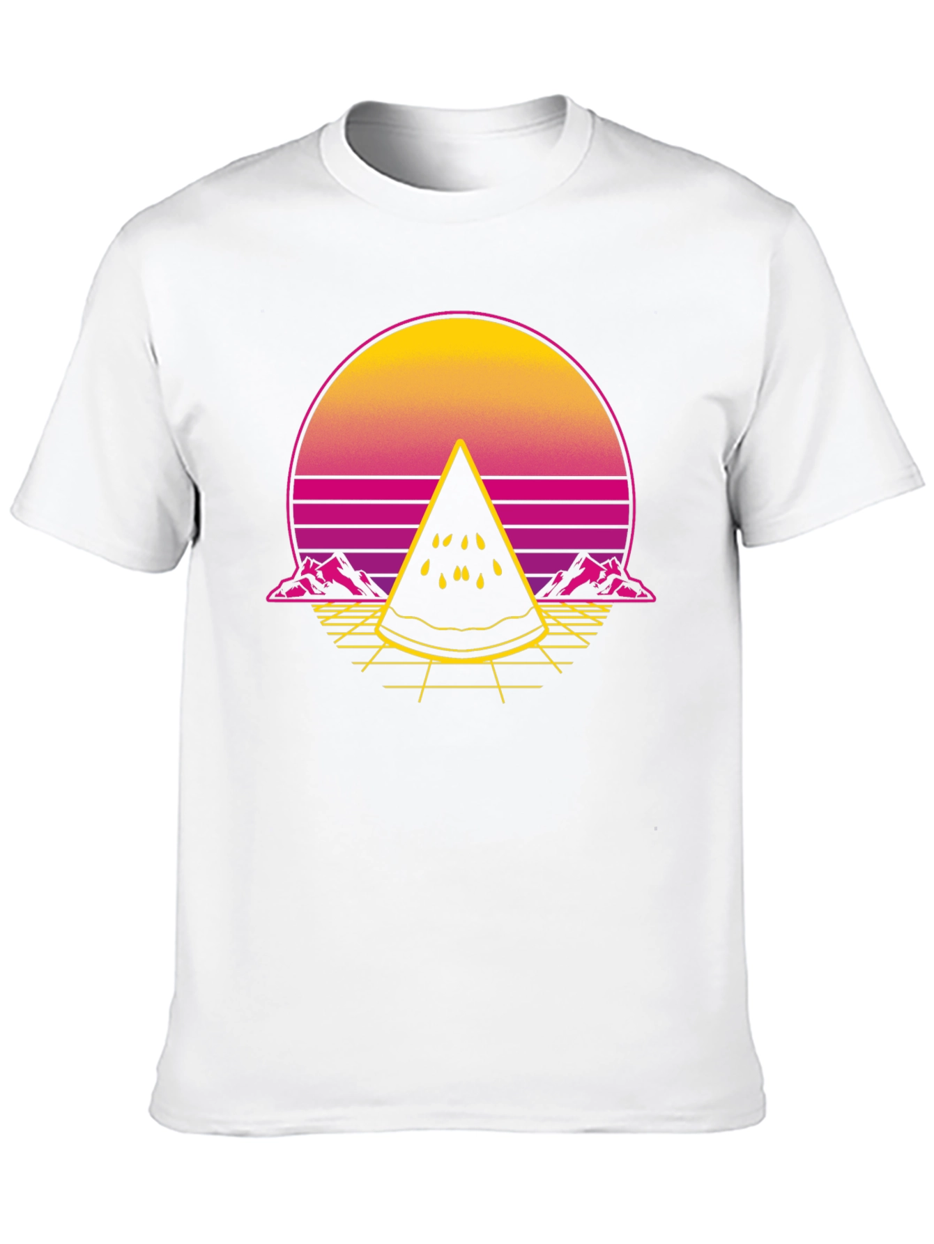 Retro Sunset Watermelon Slice T-Shirt