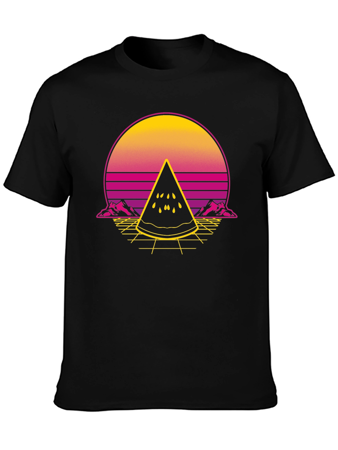 Retro Sunset Watermelon Slice T-Shirt