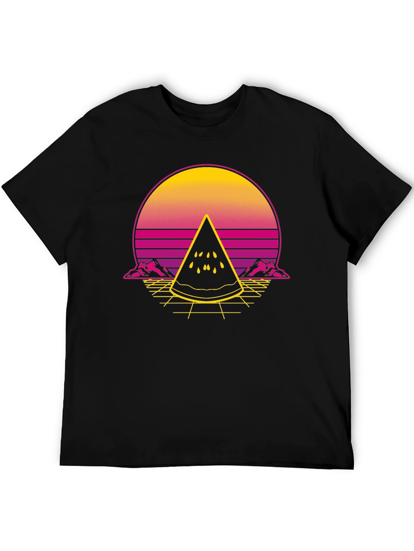 Retro Sunset Watermelon Slice T-Shirt