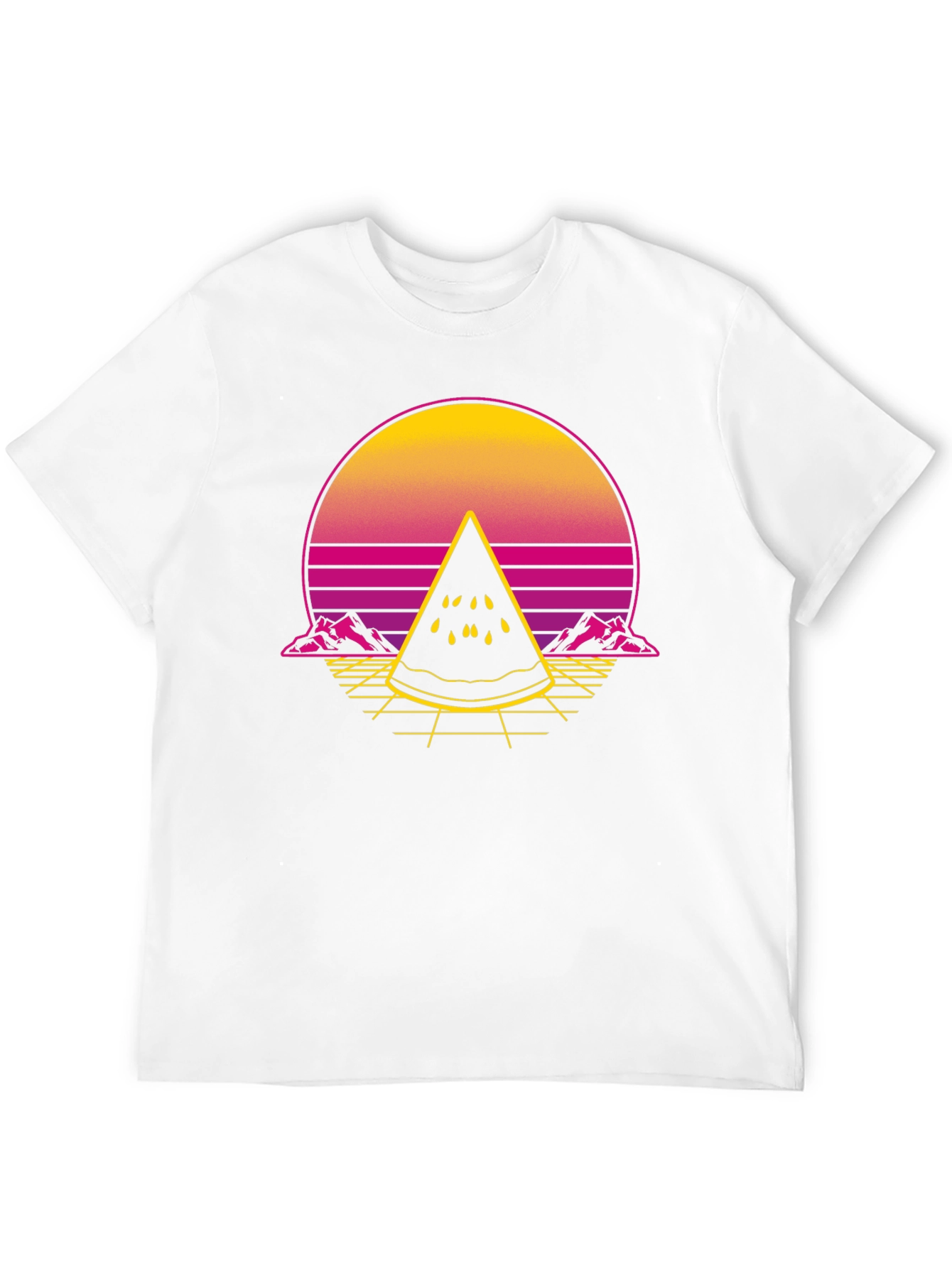 Retro Sunset Watermelon Slice T-Shirt