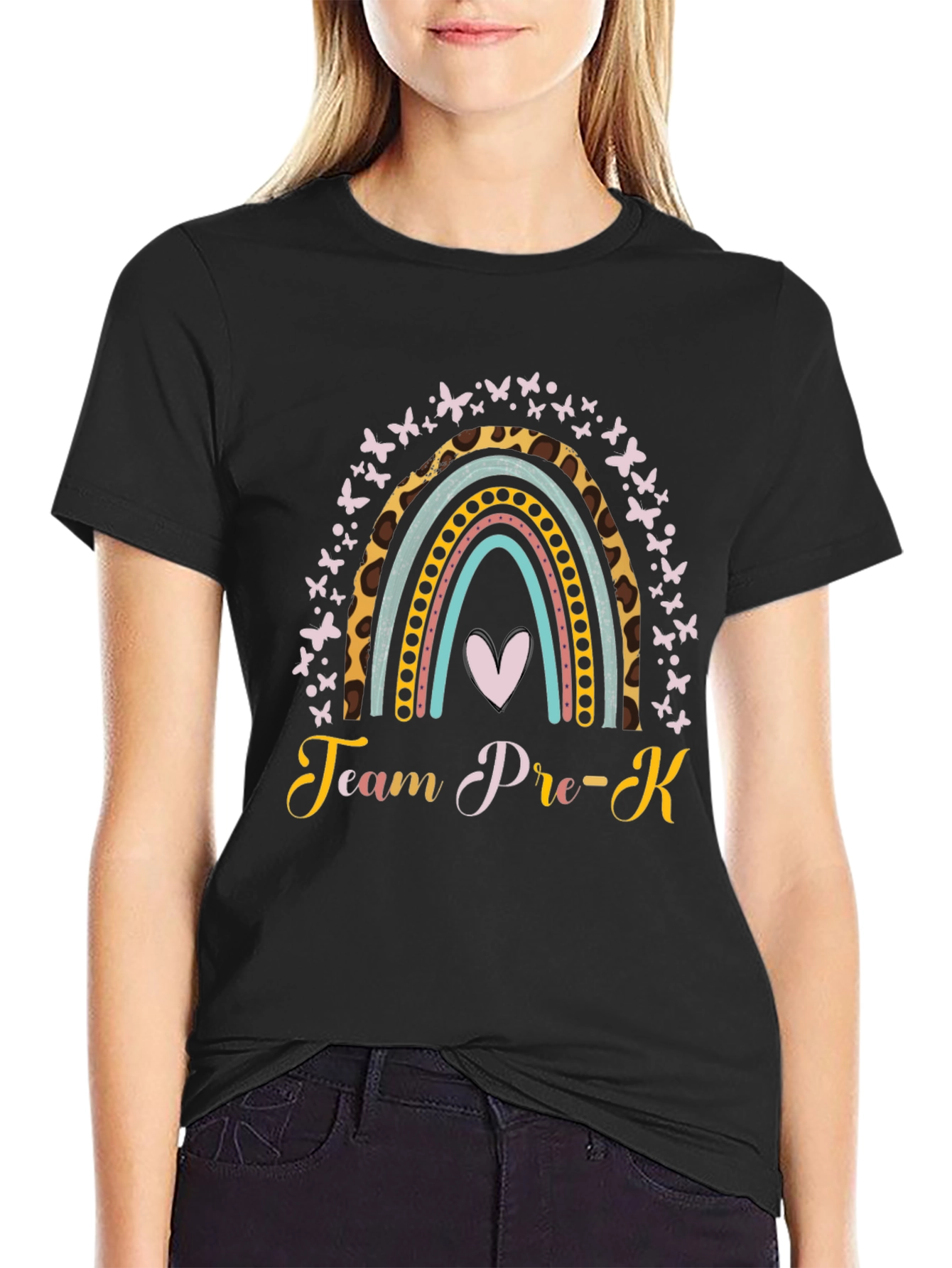 Team Pre-K Rainbow Butterfly T-Shirt