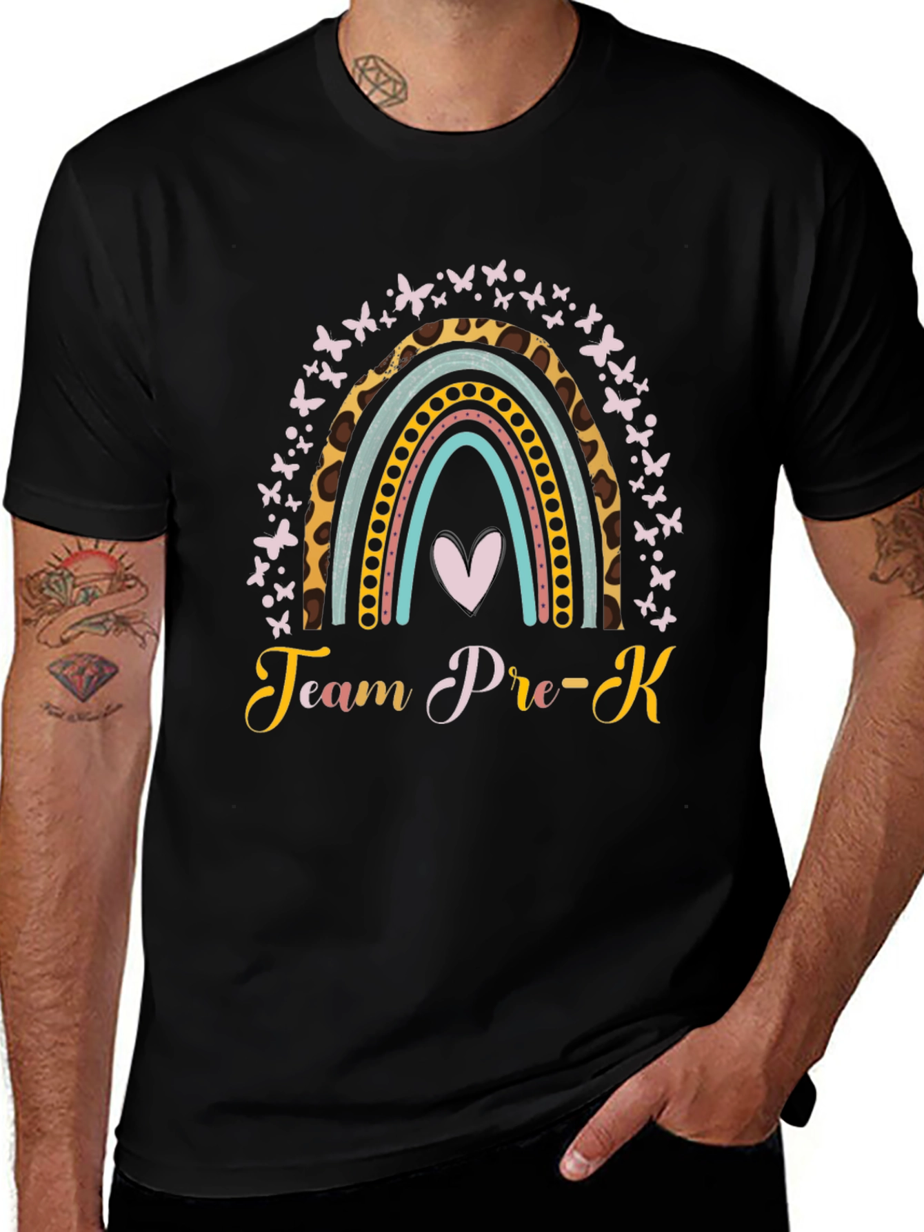 Team Pre-K Rainbow Butterfly T-Shirt