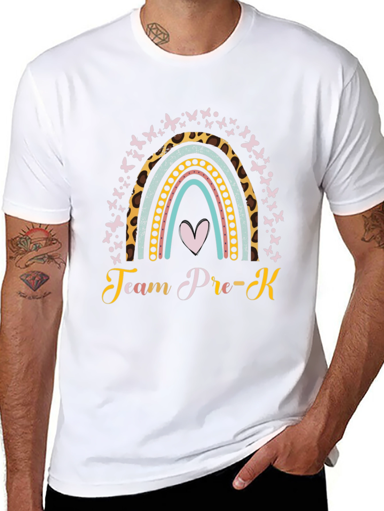 Team Pre-K Rainbow Butterfly T-Shirt
