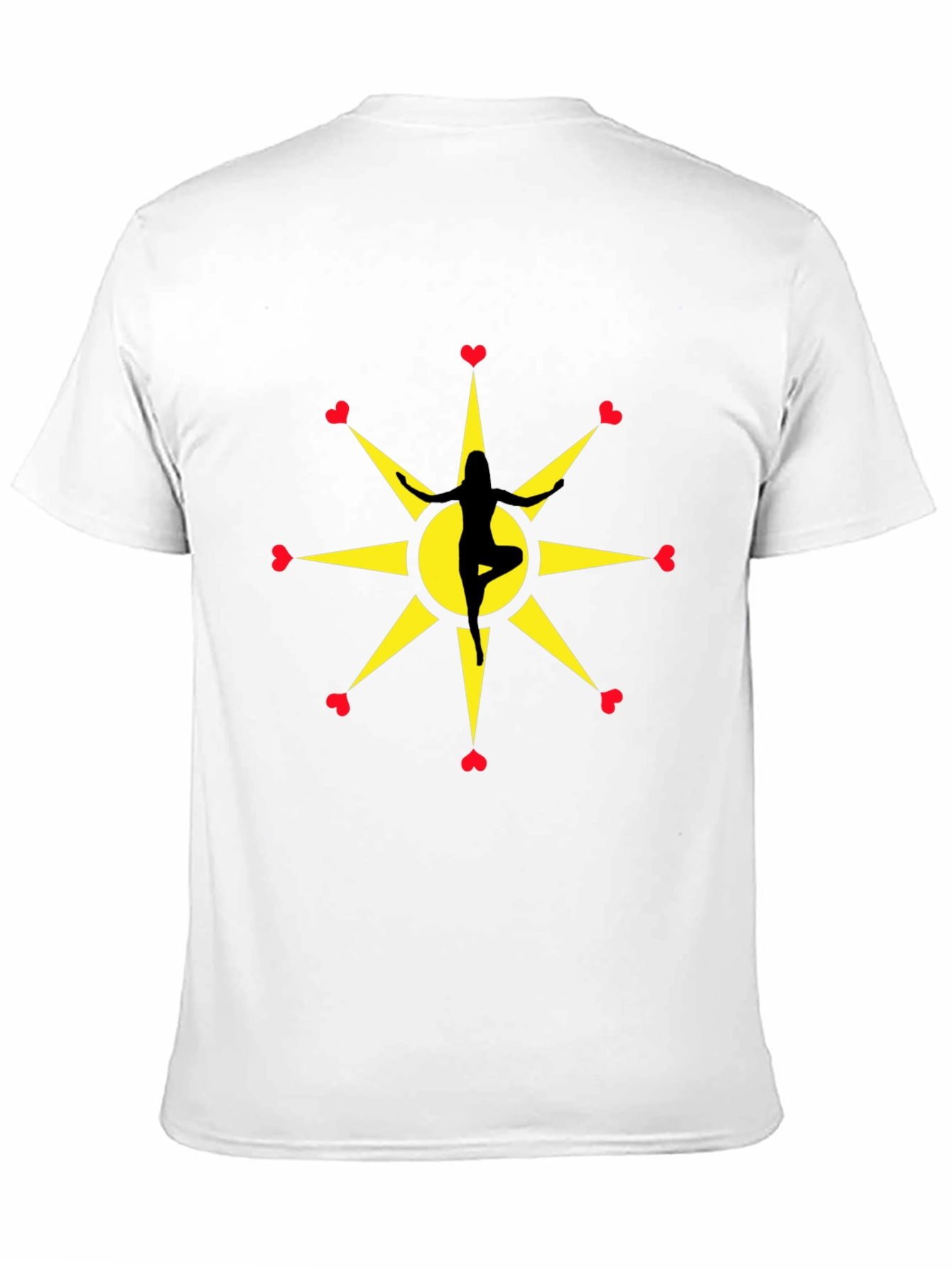 Yoga Love Star Graphic Tee - Black Unisex T-Shirt