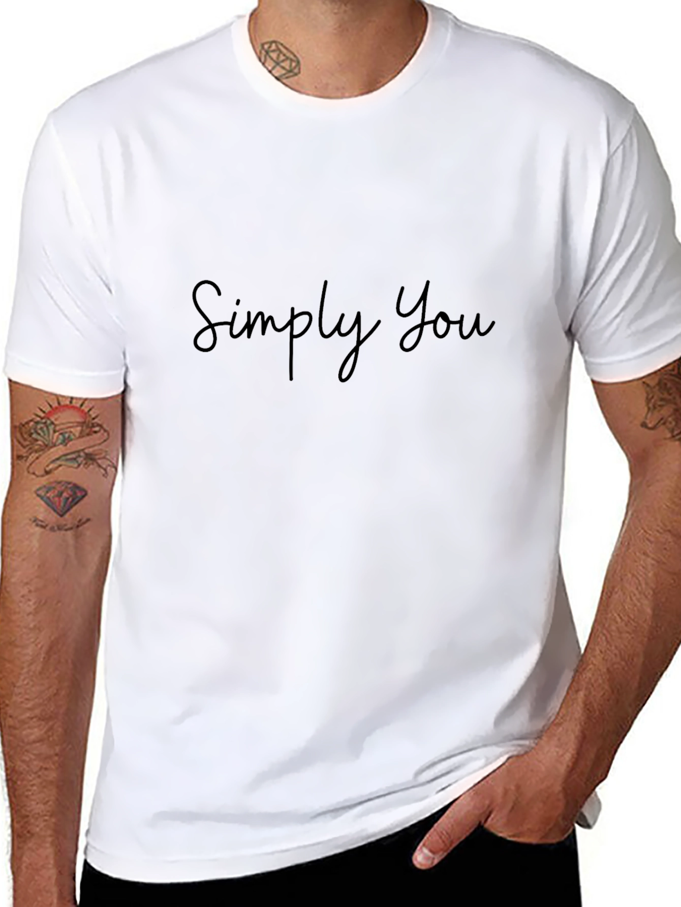 Simply You Black T-Shirt - Stylish Casual Wear
