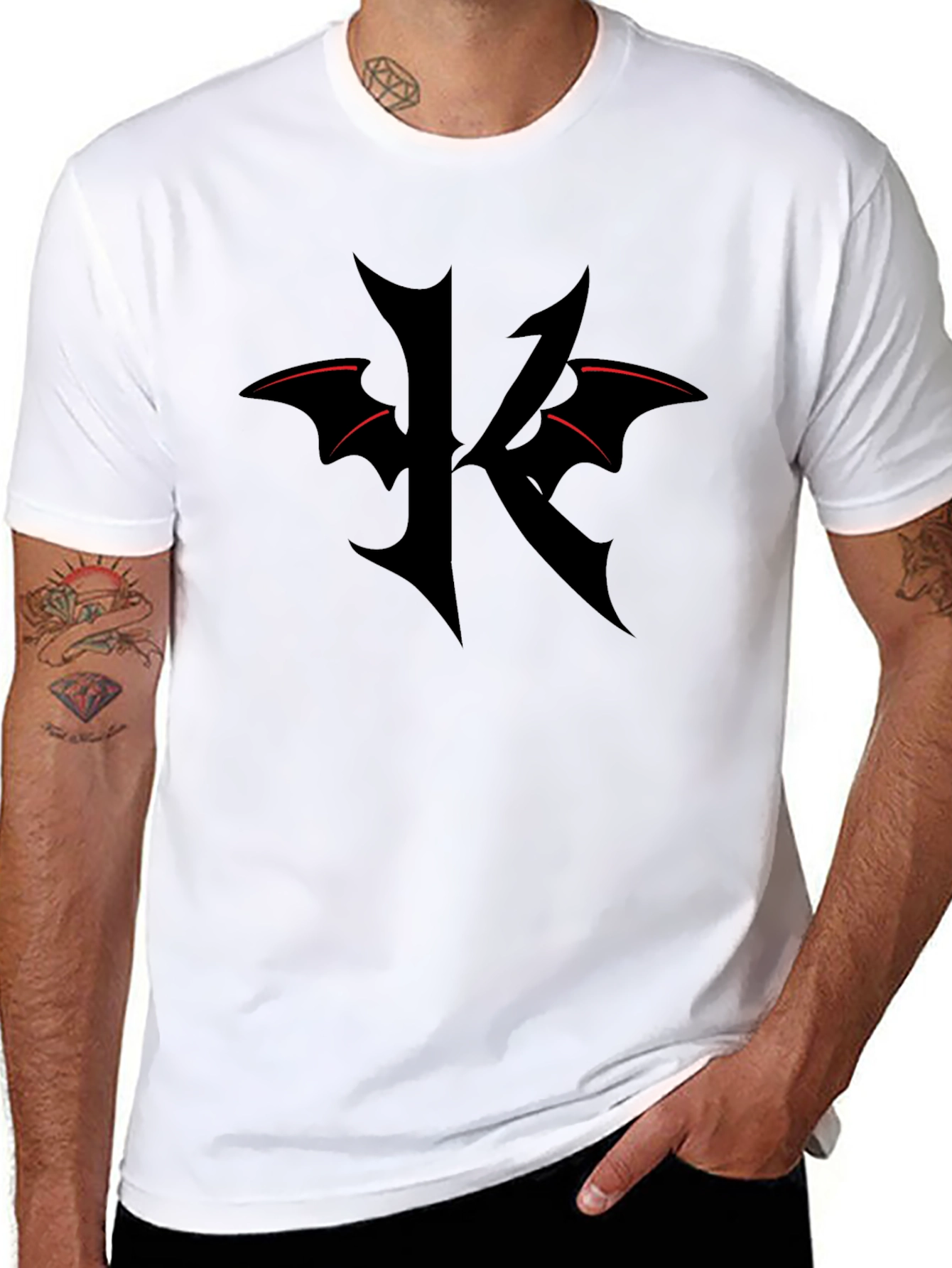 Gothic K T-Shirt - Edgy Dark Style