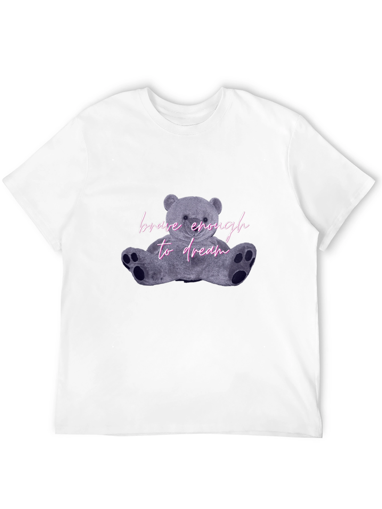 Brave Enough to Dream Bear Graphic Tee - Black